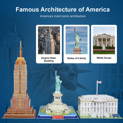 Fidtoy Set de Puzles 3D de Monumentos para Niños y Adultos