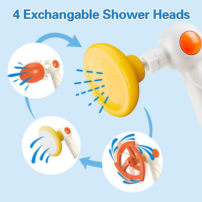 Fidtoy Duck Bath Toy Set with Spray Ducks and Shower Heads