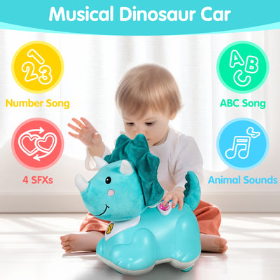 Fidtoy Musical Dinosaur Plush Toy with Light & Sound for Babies