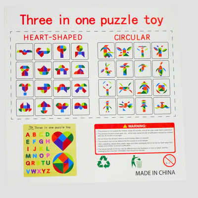 Fidtoy Montessori Logical Geometrical Puzzle Alphabet Board for Kids Wooden Shape Letter Learning Toy Age 2-6