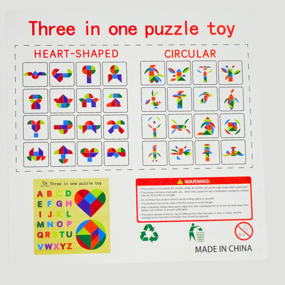 Fidtoy Montessori Logical Geometrical Puzzle Alphabet Board for Kids Wooden Shape Letter Learning Toy Age 2-6