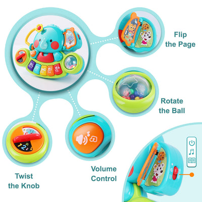 Juguete musical de aprendizaje de elefante Fidtoy para bebés