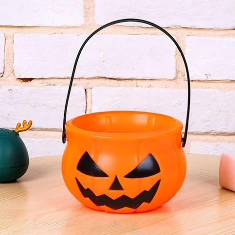 Halloween Pumpkin Basket – Trick or Treat Candy Bucket for Kids