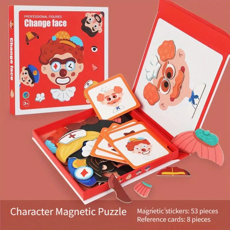 Puzzle magnétique de planches à changement de visage - 841