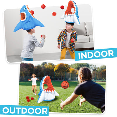 Fidtoy Shark Pool Game Inflatable 3-in-1 Summer Toy