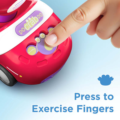 Fidtoy Press to Go Crab Car Toys Set for Toddlers