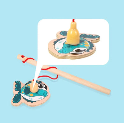 Jouet de Pêche Magnétique en Bois