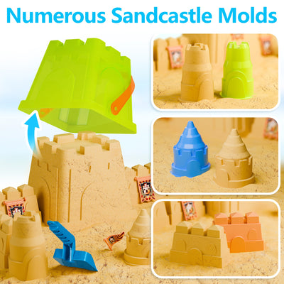 Fidtoy Knight Castle Beach Bucket Toy Set for Kids