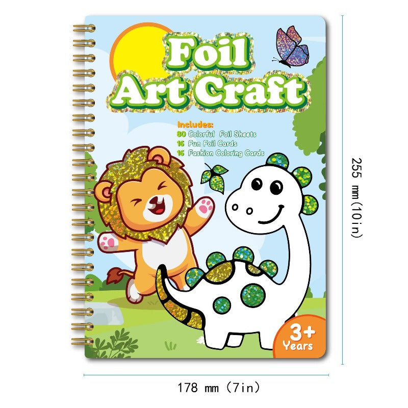 Foil Art Craft Kit | Sparkly Birthday-Themed Creative Set for Kids
