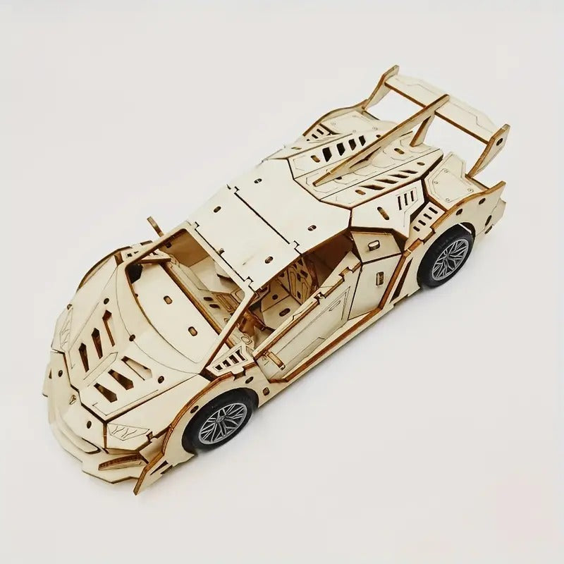 3D Wooden Mechanical Lamborghini Pull Back 114 Piece - 805