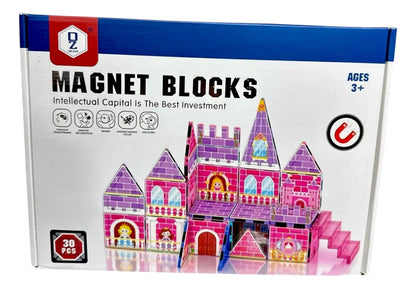 STEM Castle Magnetic Tiles Construction Blocks 30 pieces - 79A