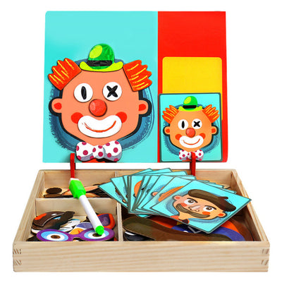Fidtoy Double-Sided Magnetic Puzzle Board for Toddlers – Creative Learning & Drawing Toy
