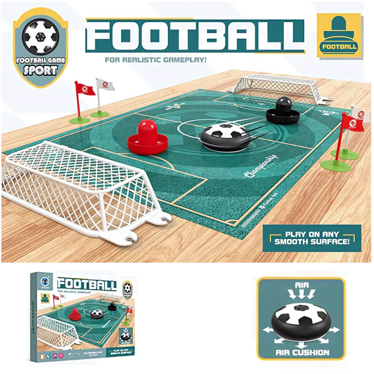 Air Foosball Court Hand Play for Two Players - 50B