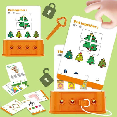 Fidtoy - Actividad Montessori de ganzúas con 40 tarjetas de desafíos
