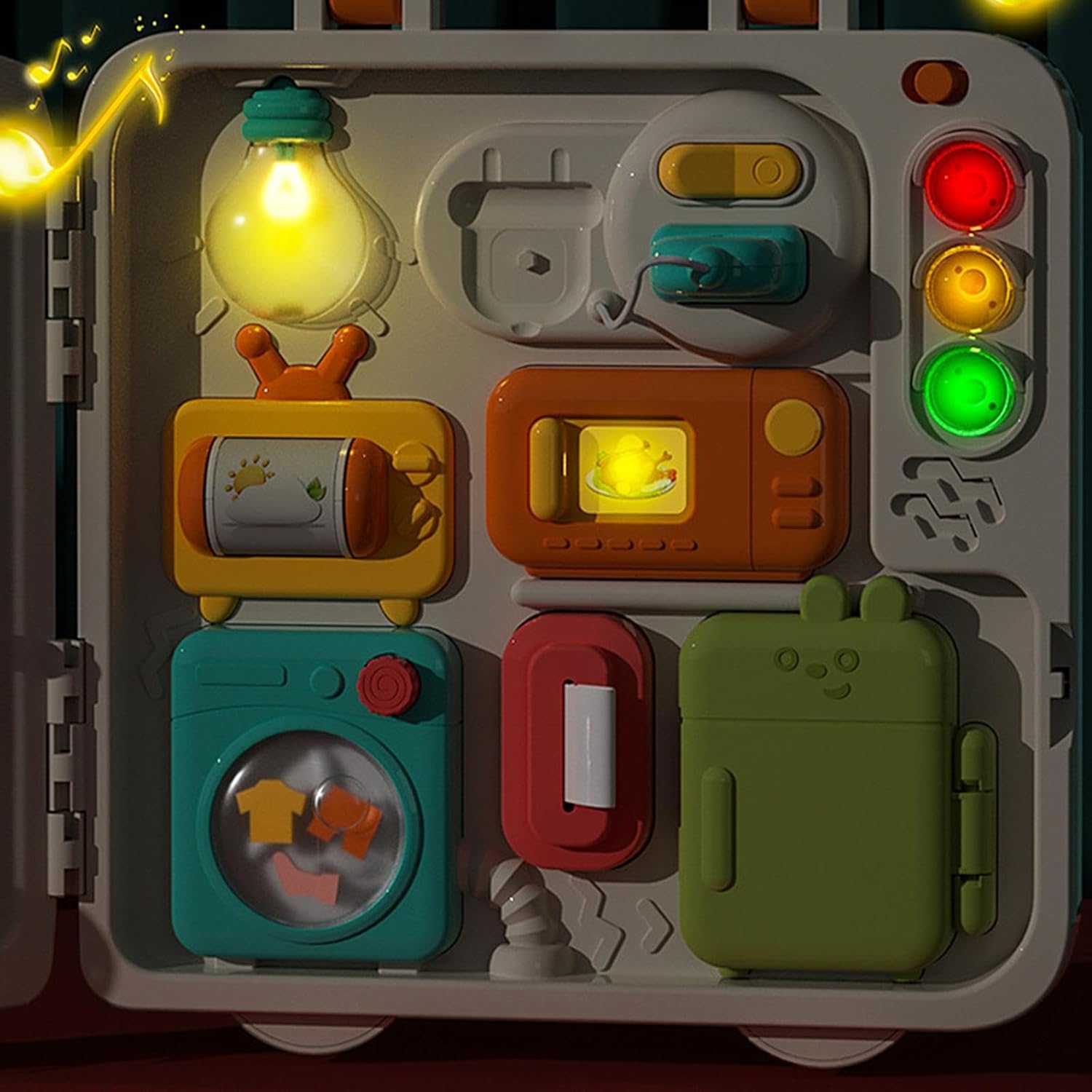 Kit de tablero de actividades sensoriales con luz y sonido Mega Multi-actividades para aprendizaje - 514