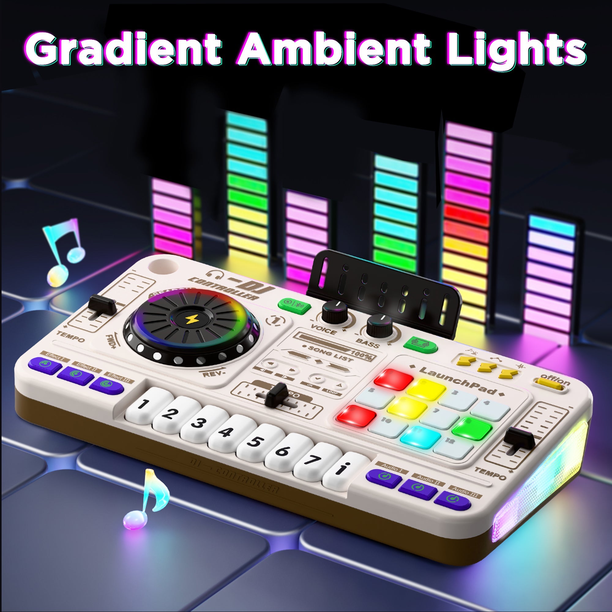 Kids DJ Mixer Toy, Toddler Musical DJ Turntable