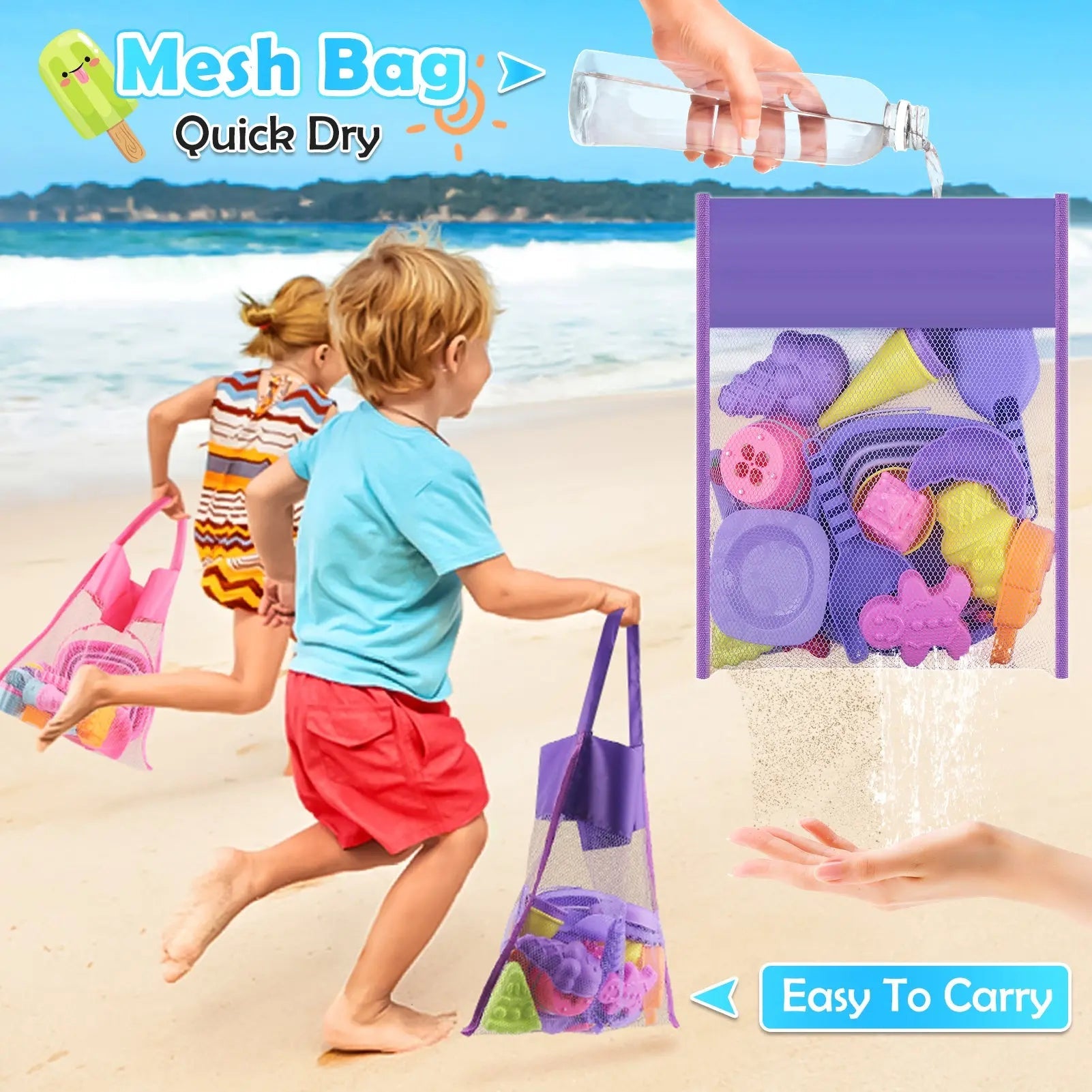 Kit de voyage de jeux de sable pour les enfants de 3 à 10 ans