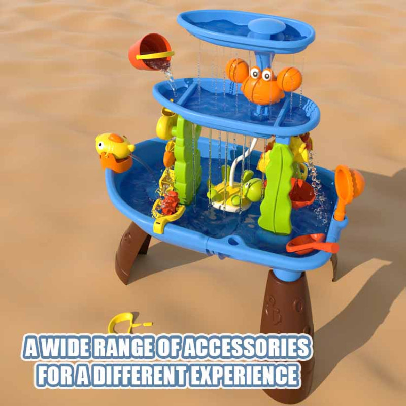 Parasol de table à eau Fidtoy pour enfants | Protection UV réglable pour jeux d'eau en extérieur