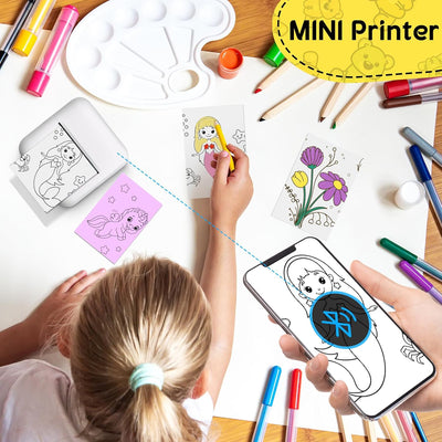 Mini Portable Pocket Thermal Bluetooth Printer with LED Light - X3