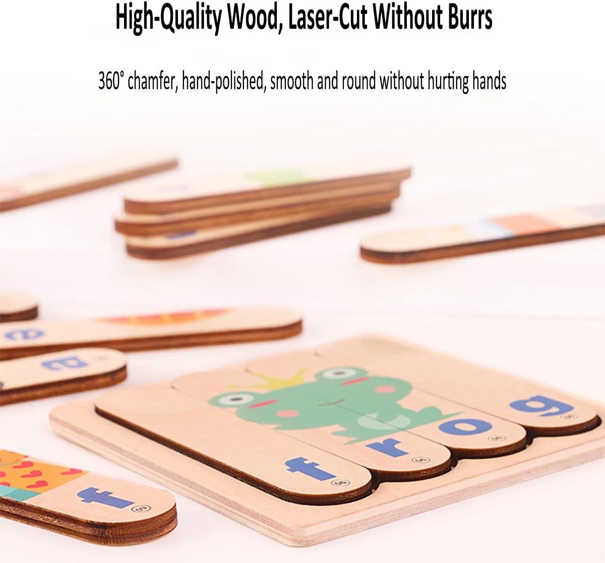 Wooden Spelling Learning Stick Puzzle - 567