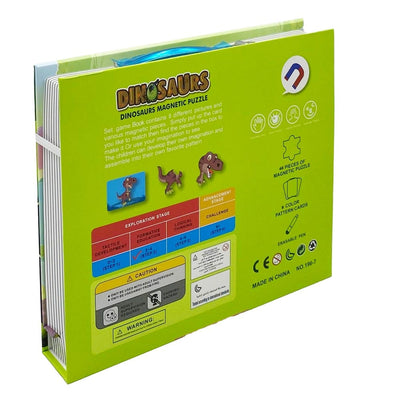 Magnetic Board Briefcase Puzzle with Marker 46 pcs - Dinosaurs