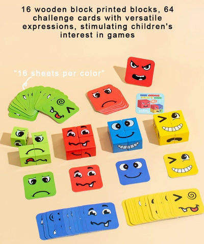 Silly face race game- Eco-Friendly Wood Game