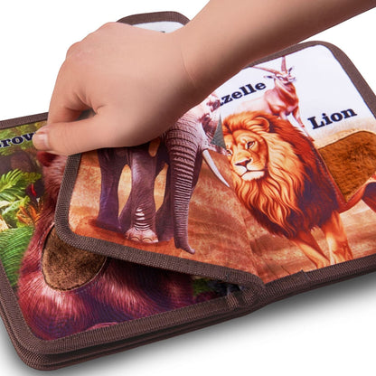 Wild Animals Tactile Touch and Feel Sensory Book - 360