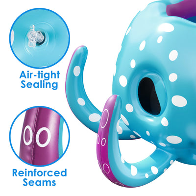 Juego de piscina de pulpo inflable Fidtoy, juguete de verano 2 en 1