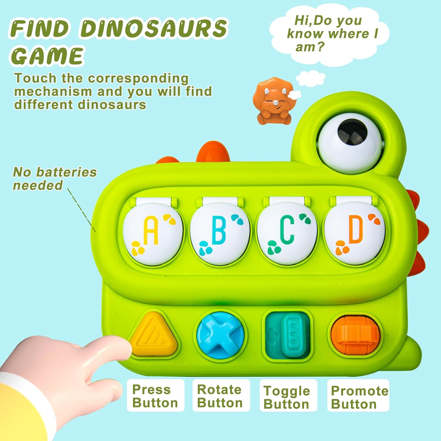Abecedario de dinosaurios emergente para niños pequeños - 058
