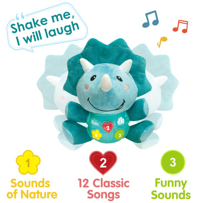 Fidtoy Stuffed Dinosaur Musical Toy for Babies