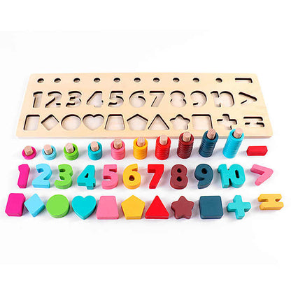 Wooden 3in1 Logarithm Learning Board - 534