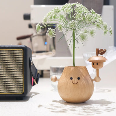 Poire Câlin--Vase de Bureau Créatif Elfe Fruitier pour Composition Florale--Décoration Maison Bureau