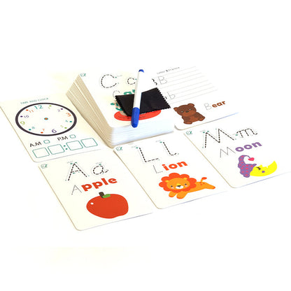 Write and Wipe Activity Cards Letters/Numbers-Fine motor skills toys