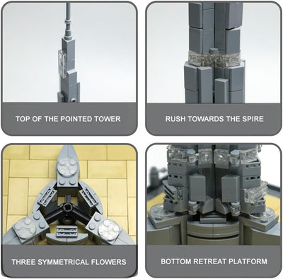 The Burj Khalifa Tower Dubai Construction Building Blocks Model 555 Pieces - 222