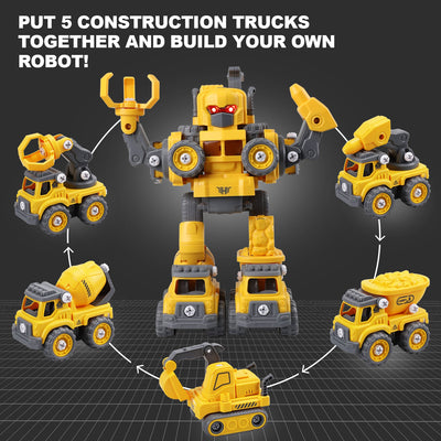 Fidtoy Robot de Construction à Démonter Camion Jouet pour Enfants 3 ans et plus