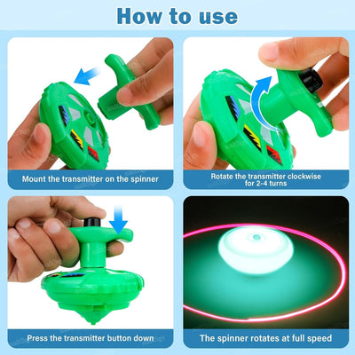 LED Light Spinning Top Up Music - 333