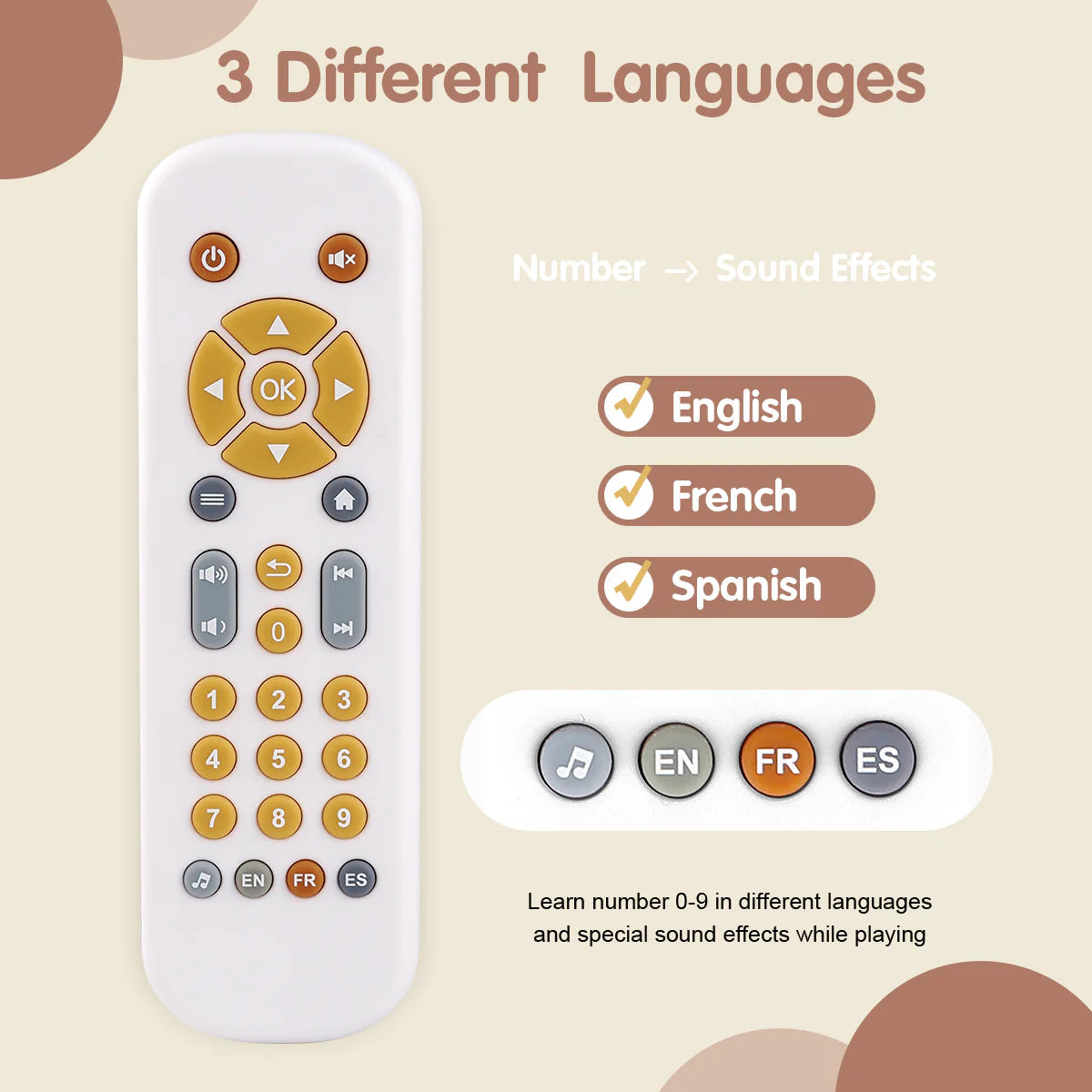 Infant TV Remote Control Toy – Montessori Baby Learning & Simulation Play