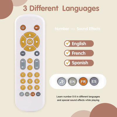 Infant TV Remote Control Toy – Montessori Baby Learning & Simulation Play