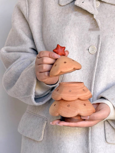 Caja de almacenamiento para árbol de Navidad multicapa, adorno de escritorio, regalo de Navidad creativo