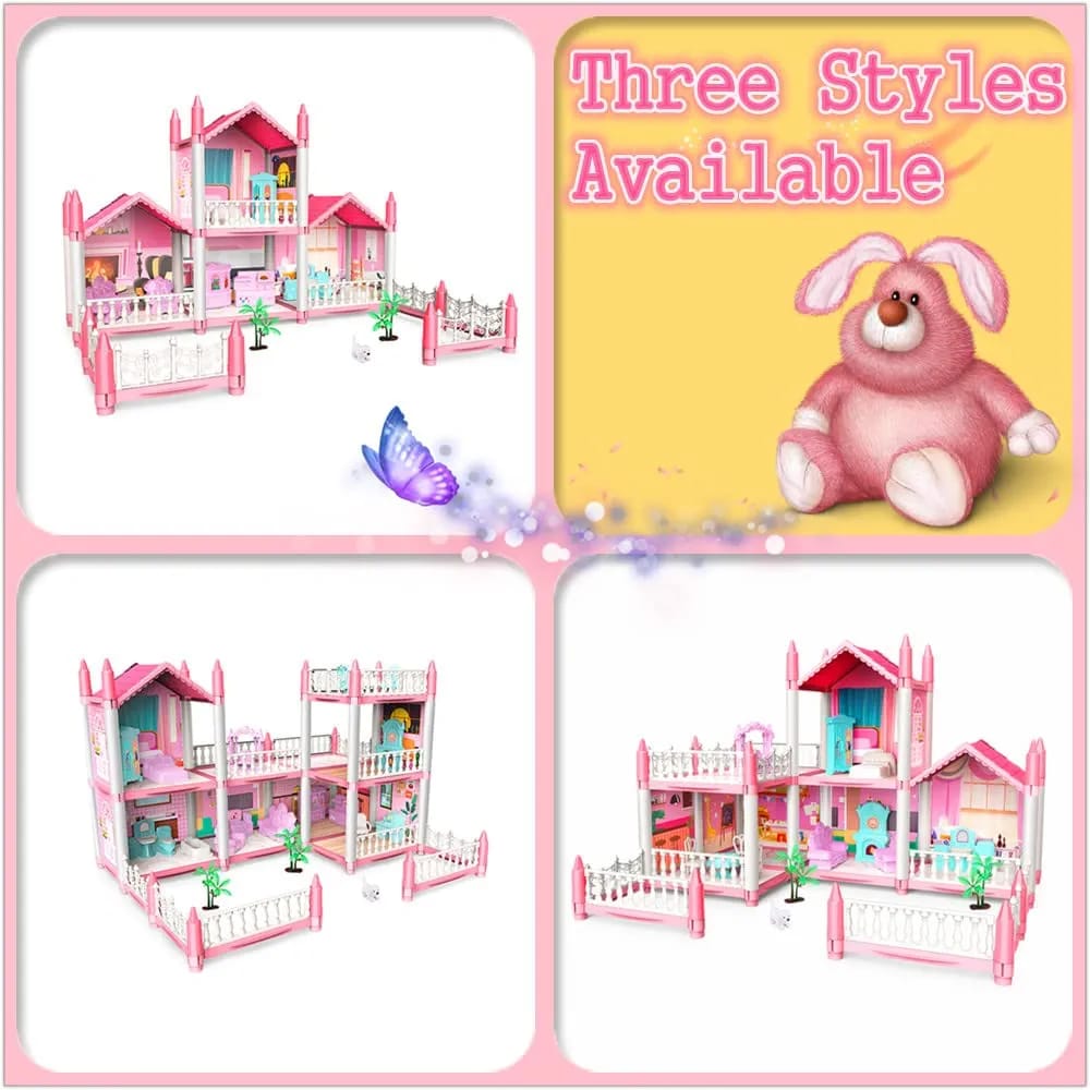 DIY Princess Villa Pretend Play Doll Set - 106