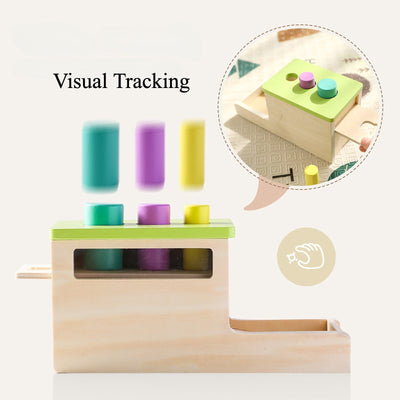 Caja Montessori de seguimiento visual de permanencia del objeto