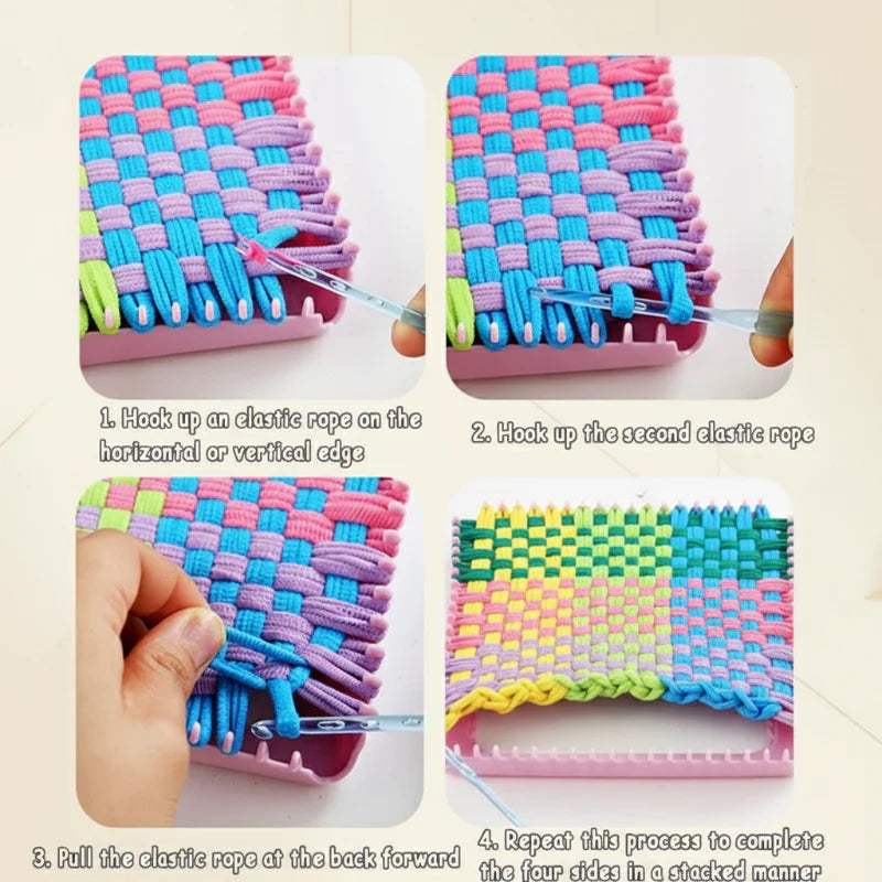 Kit de tejido DIY para niños – Kit creativo de telar para niños, juguete de aprendizaje temprano