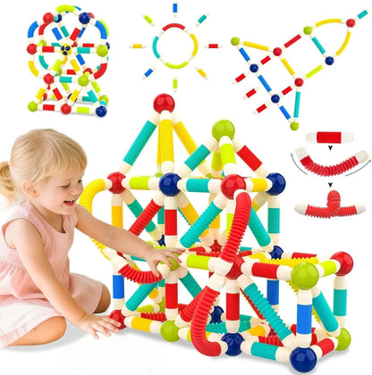 Pop Tube Magnetic Sticks Puzzle with Character -158