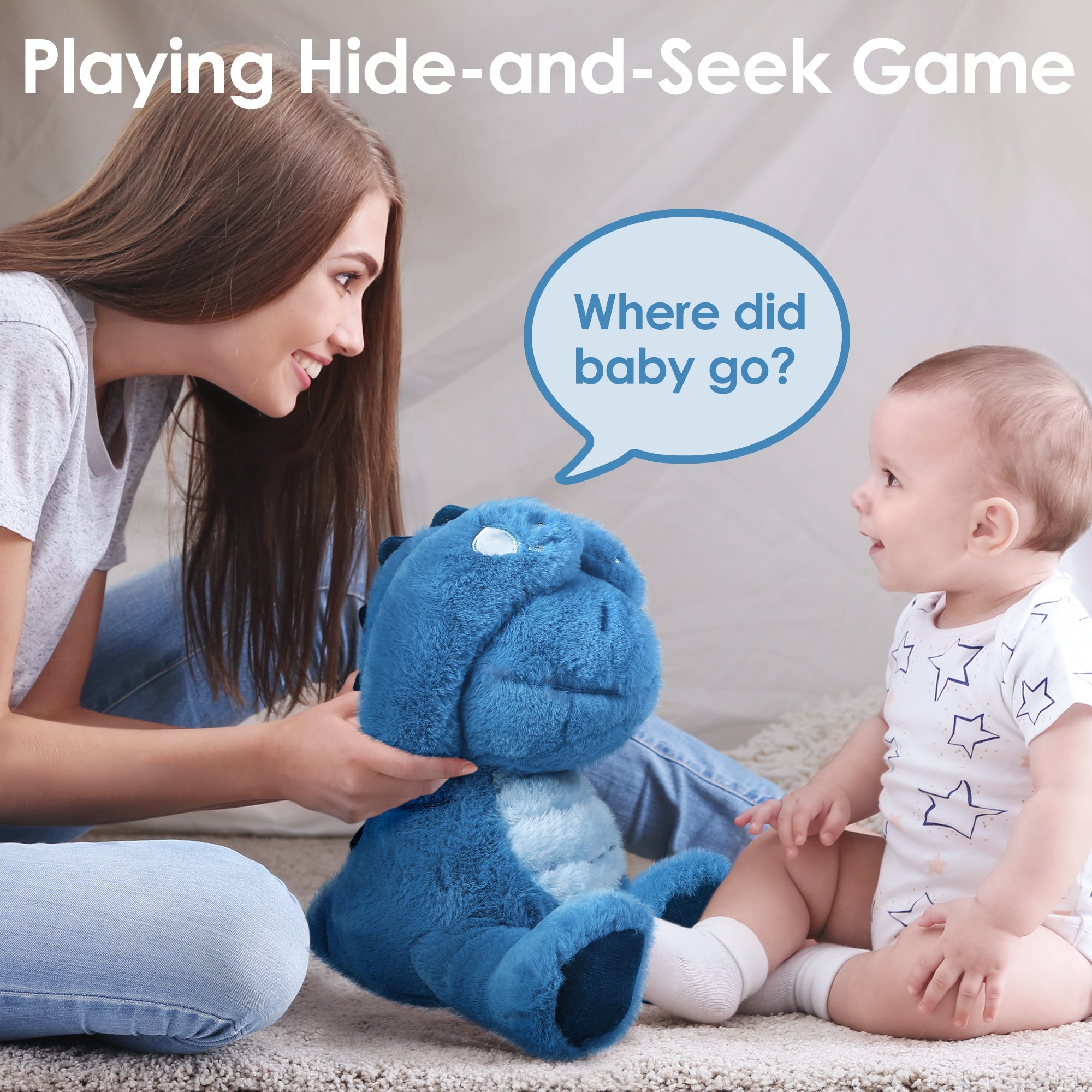 Baby Dinosaur Stuffed Animals, Infant Hide Seek, Toddler Boys Easter Stuff