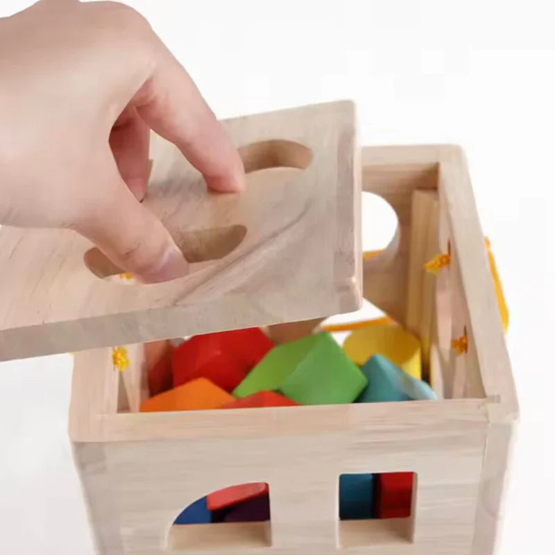 Baby Wooden Geometric Building Blocks