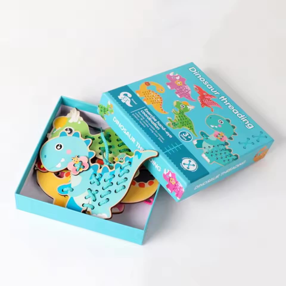 Wooden Dinosaur Threading Hand-Eye Coordination - 684