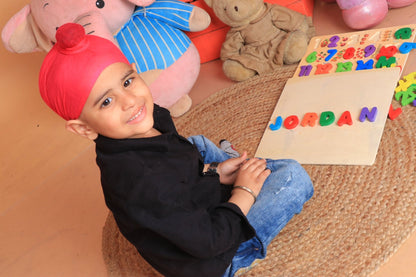 3D Wooden Alphabet & Number Board Combo – Capitals, Lowercase & Pictures