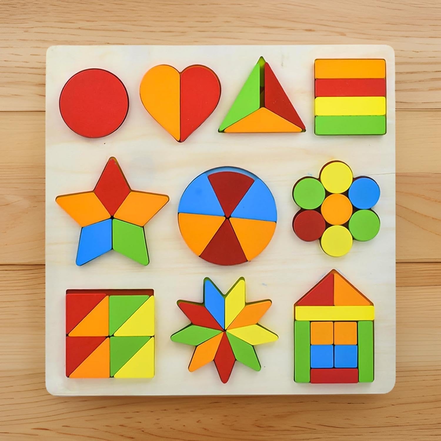 3D Alphabet Board with picture print, Capital, Small, Number and Shapes board - 4 in 1 Combo