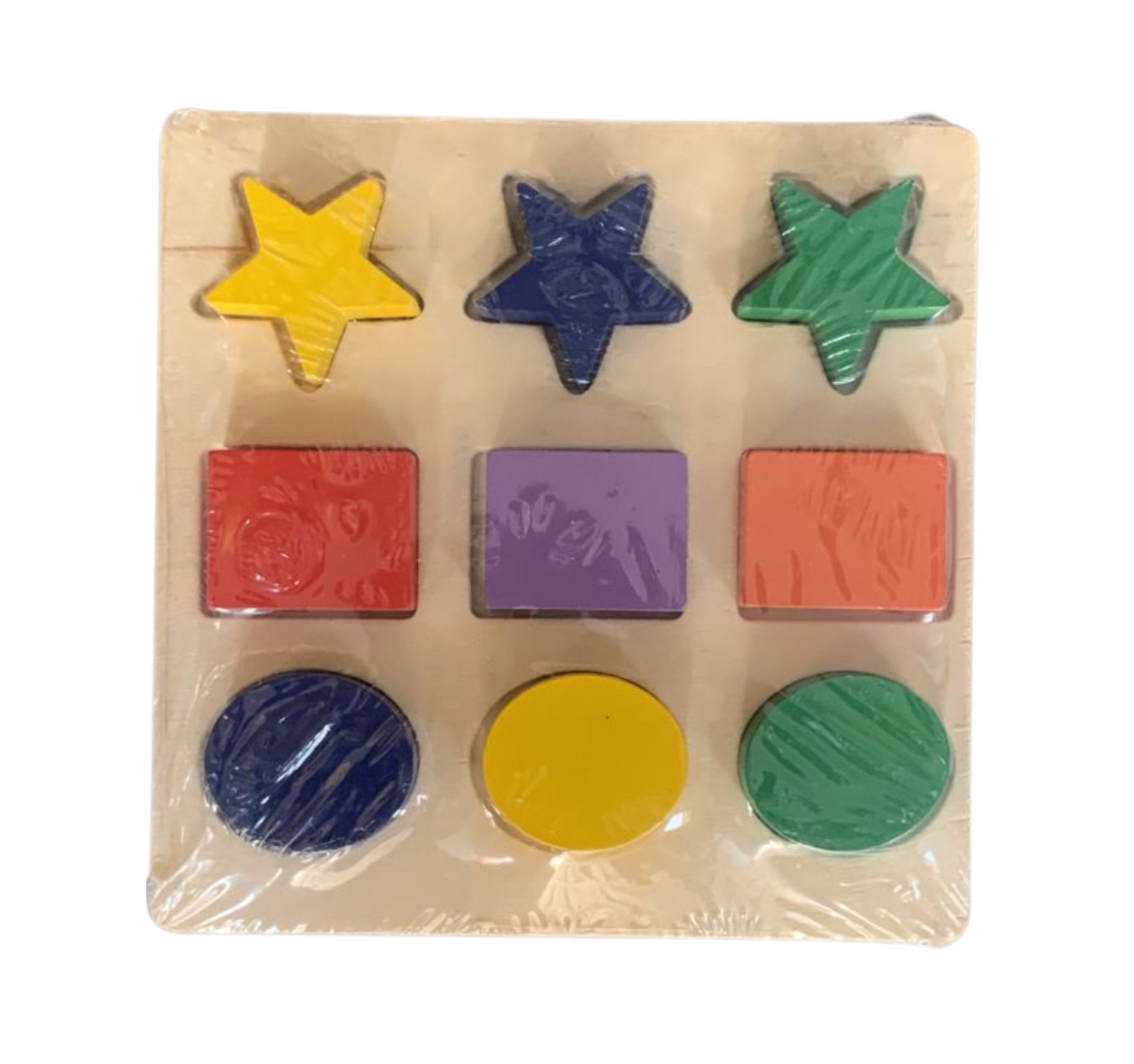 3D Board With Fixable & Sortable Shapes Puzzle, Geometric shapes - Wooden Shapes Board Big - Choose 1