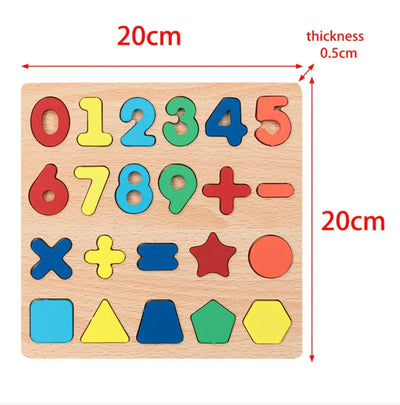 Formes de chiffres 3D 0 à 9 Mathématiques